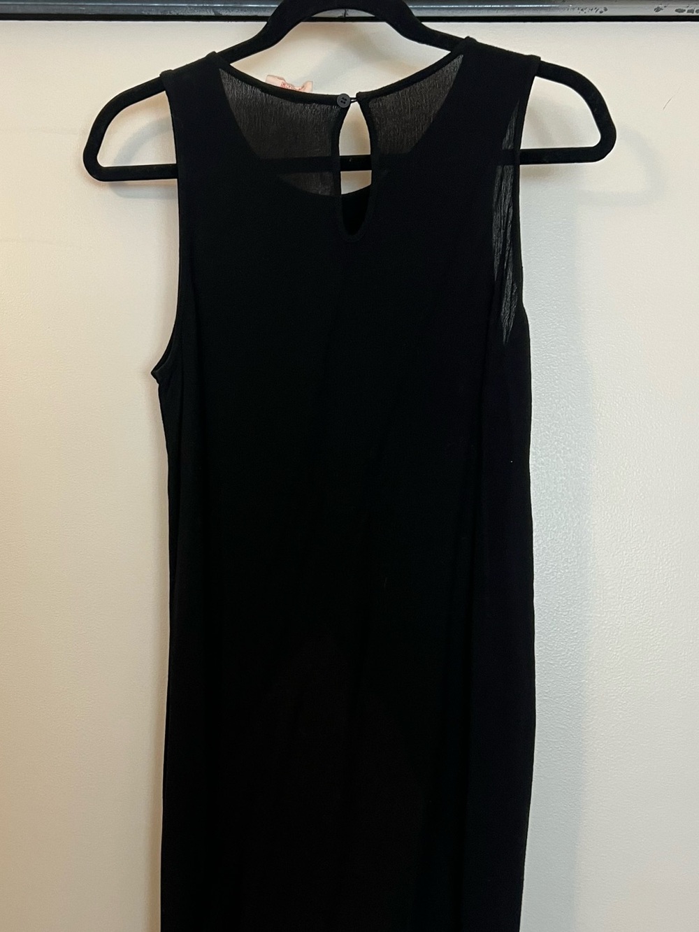 Showpo Black Sleeveless High Low Midi Shirt